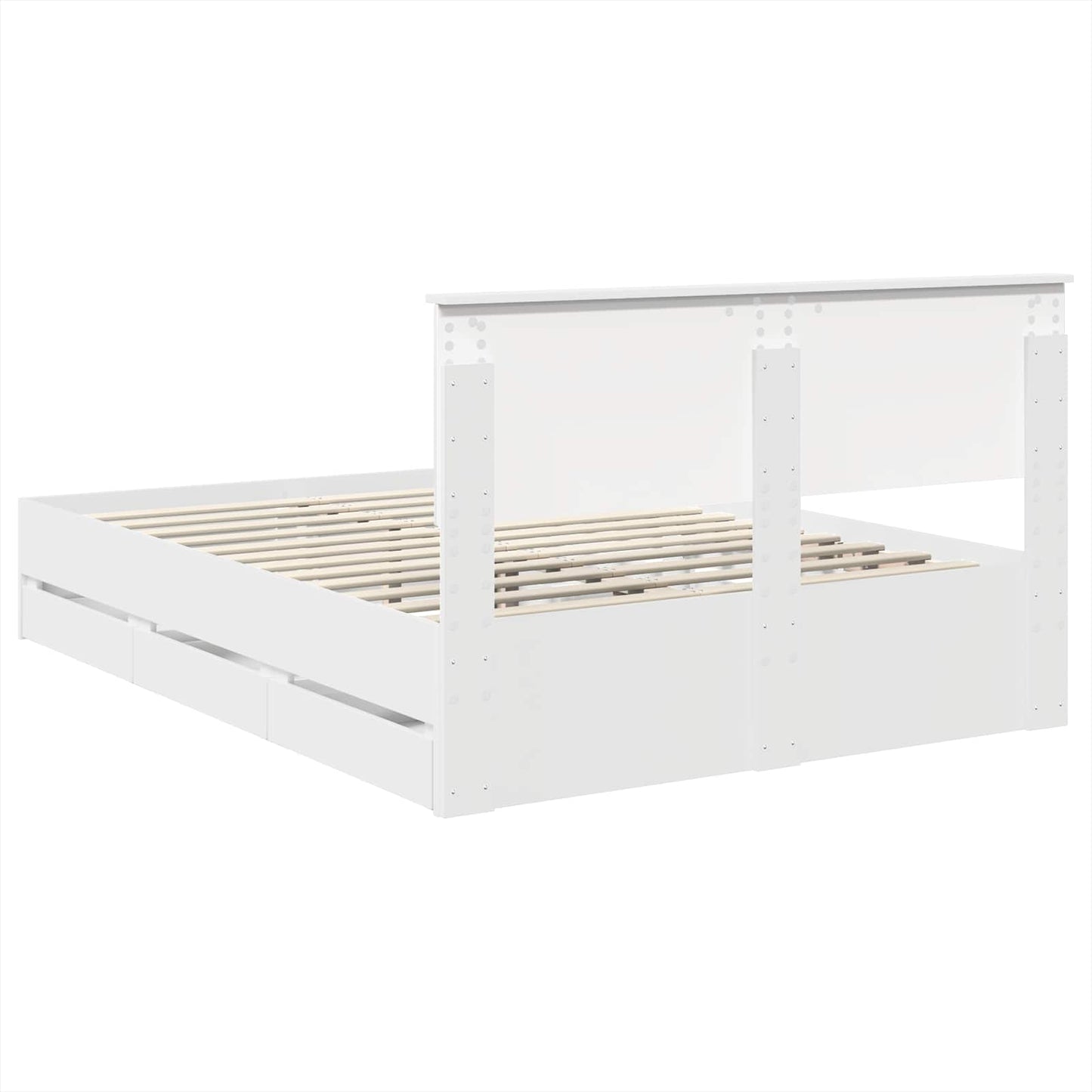 Struttura del letto Bianco 160 x 200 cm Legno Ingegnerizzato