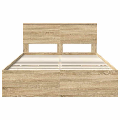 Struttura del letto con cassetto Rovere Sonoma 160 x 200 cm