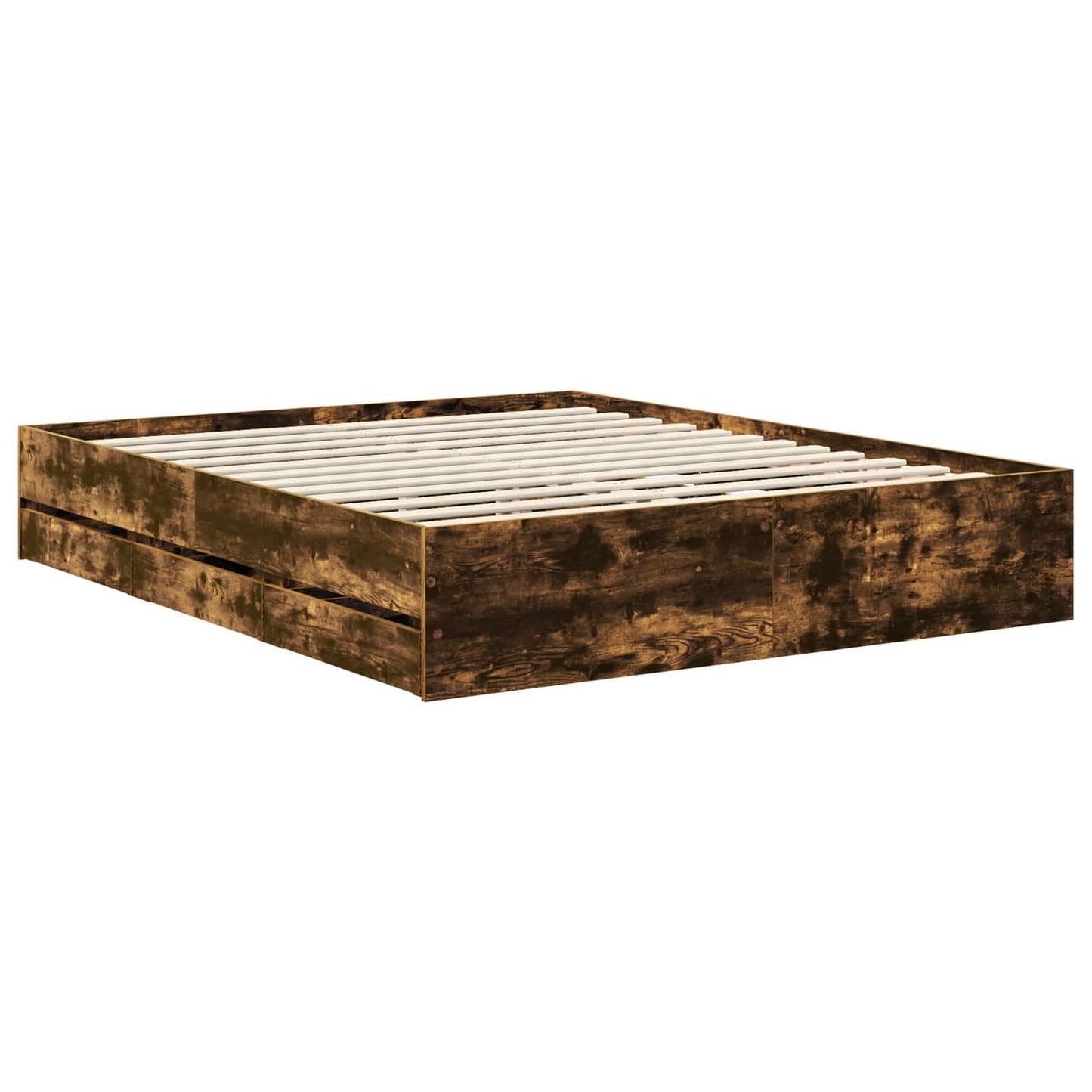 Struttura del letto con cassetto Rovere fumé 160 x 200 cm | homemem39