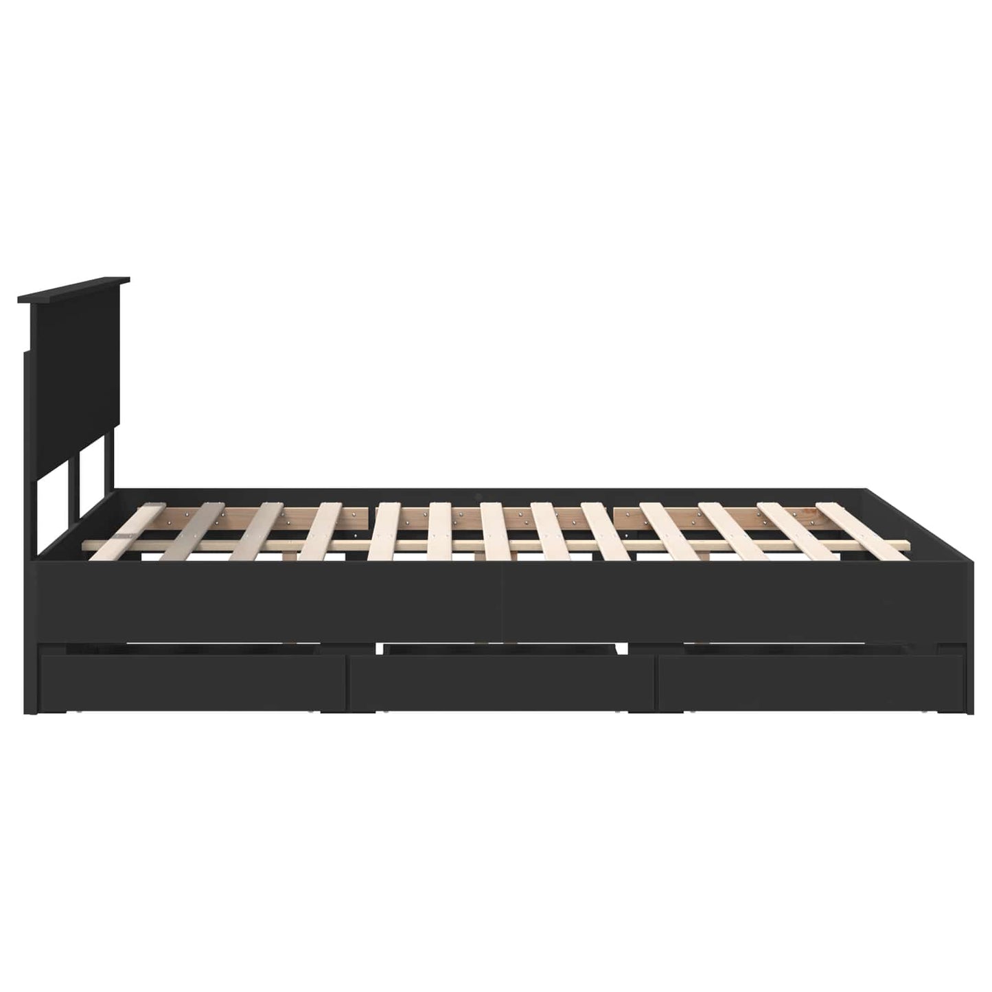 Struttura del letto Nero 150 x 200 cm Legno Ingegnerizzato
