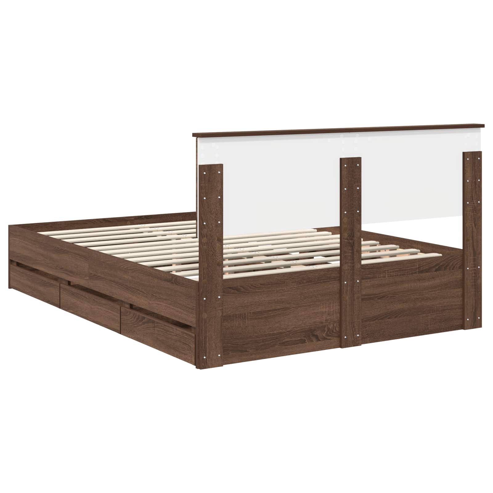 Struttura del letto con cassetto Rovere Marrone 150 x 200 cm | homemem39