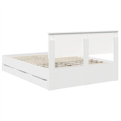 Struttura del letto Bianco 140 x 190 cm Legno Ingegnerizzato | homemem39
