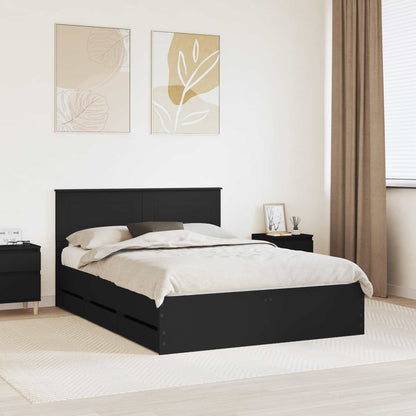 Struttura del letto Nero 140 x 200 cm Legno Ingegnerizzato