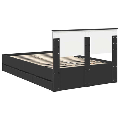 Struttura del letto Nero 120 x 190 cm Legno Ingegnerizzato