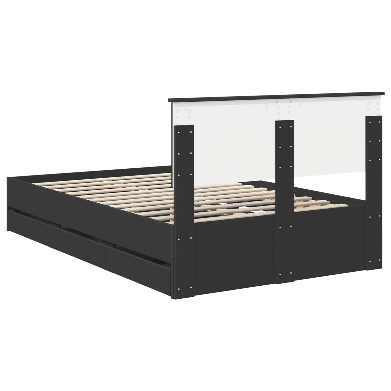 Struttura del letto Nero 120 x 190 cm Legno Ingegnerizzato | homemem39