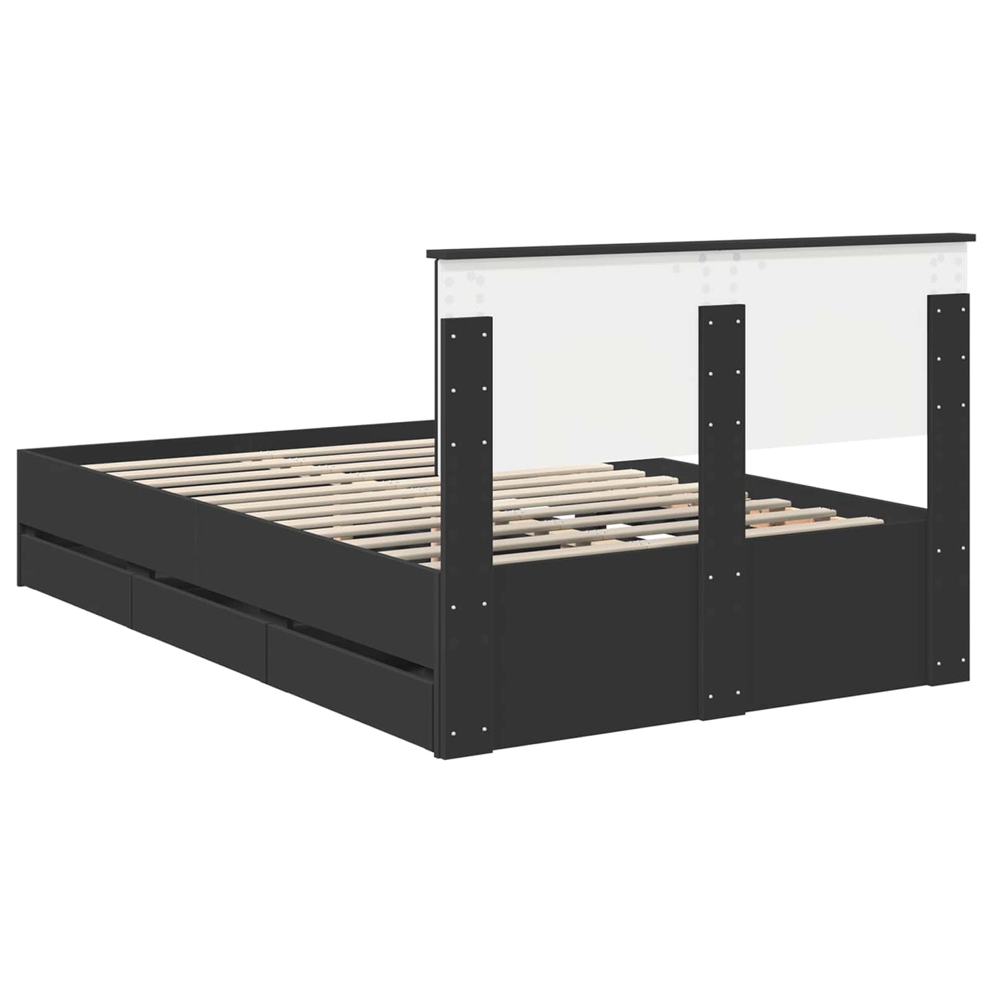 Struttura del letto Nero 120 x 190 cm Legno Ingegnerizzato