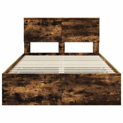 Struttura del letto con cassetto Rovere fumé 120 x 190 cm