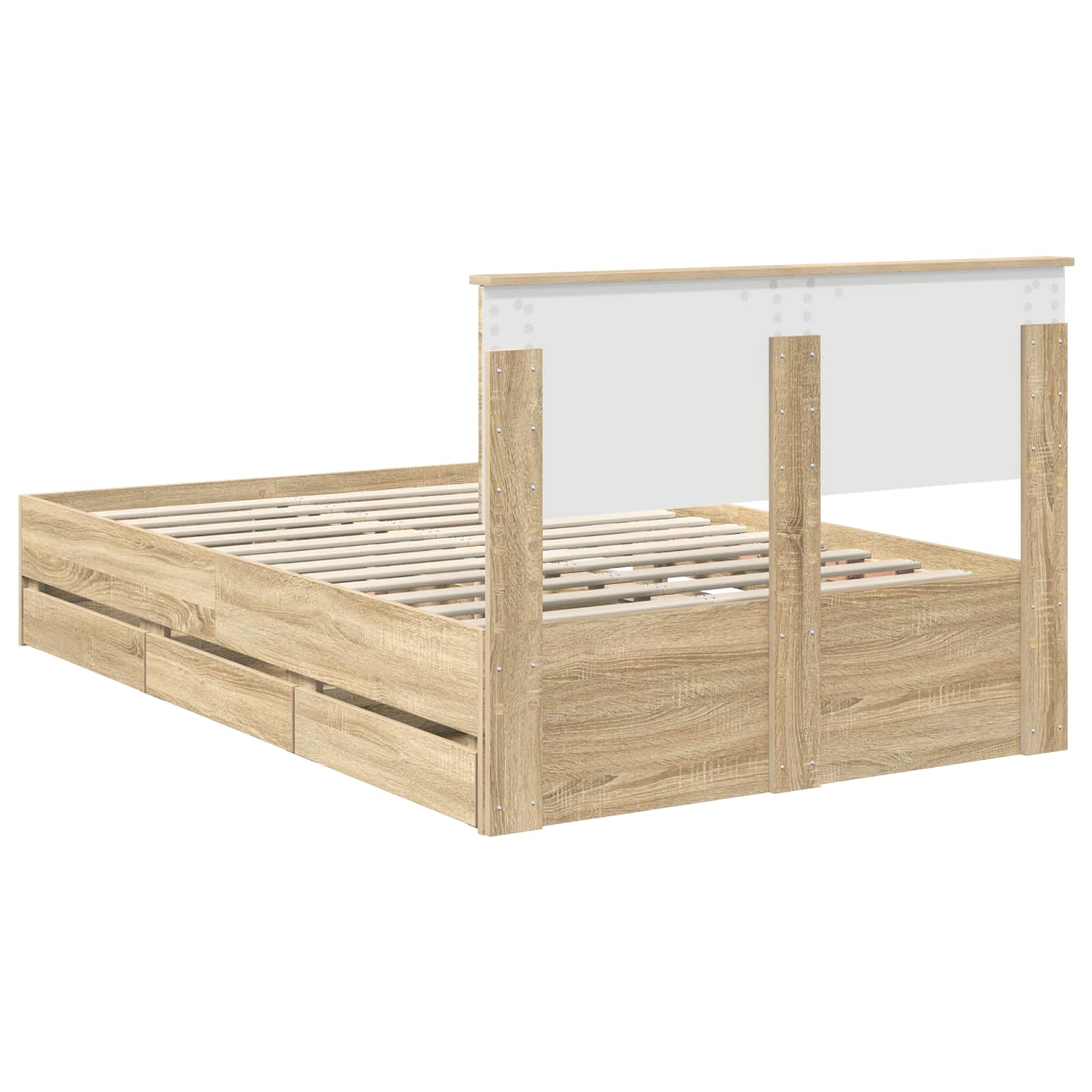 Struttura del letto con cassetto Rovere Sonoma 120 x 200 cm | homemem39