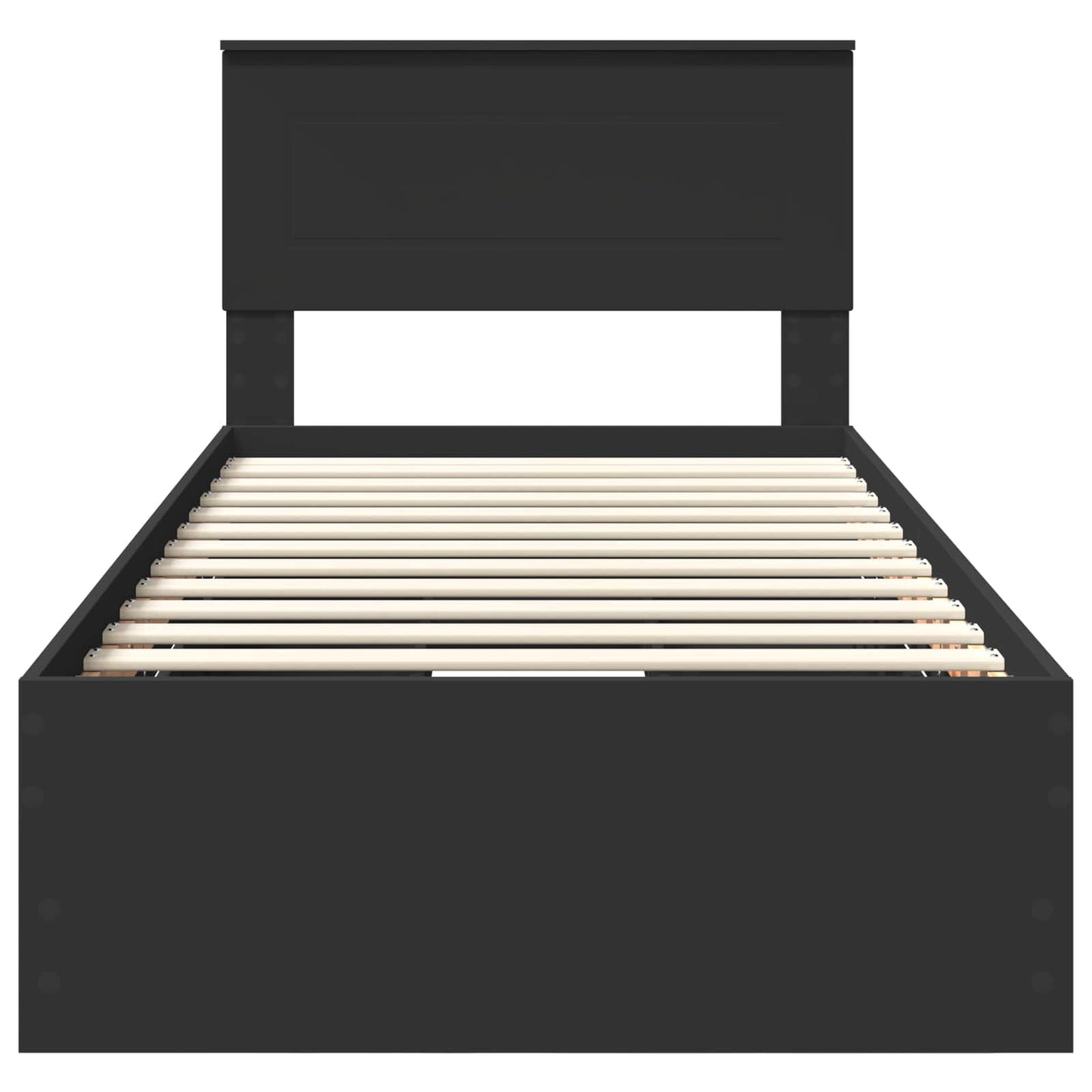 Struttura del letto Nero 100 x 200 cm Legno Ingegnerizzato