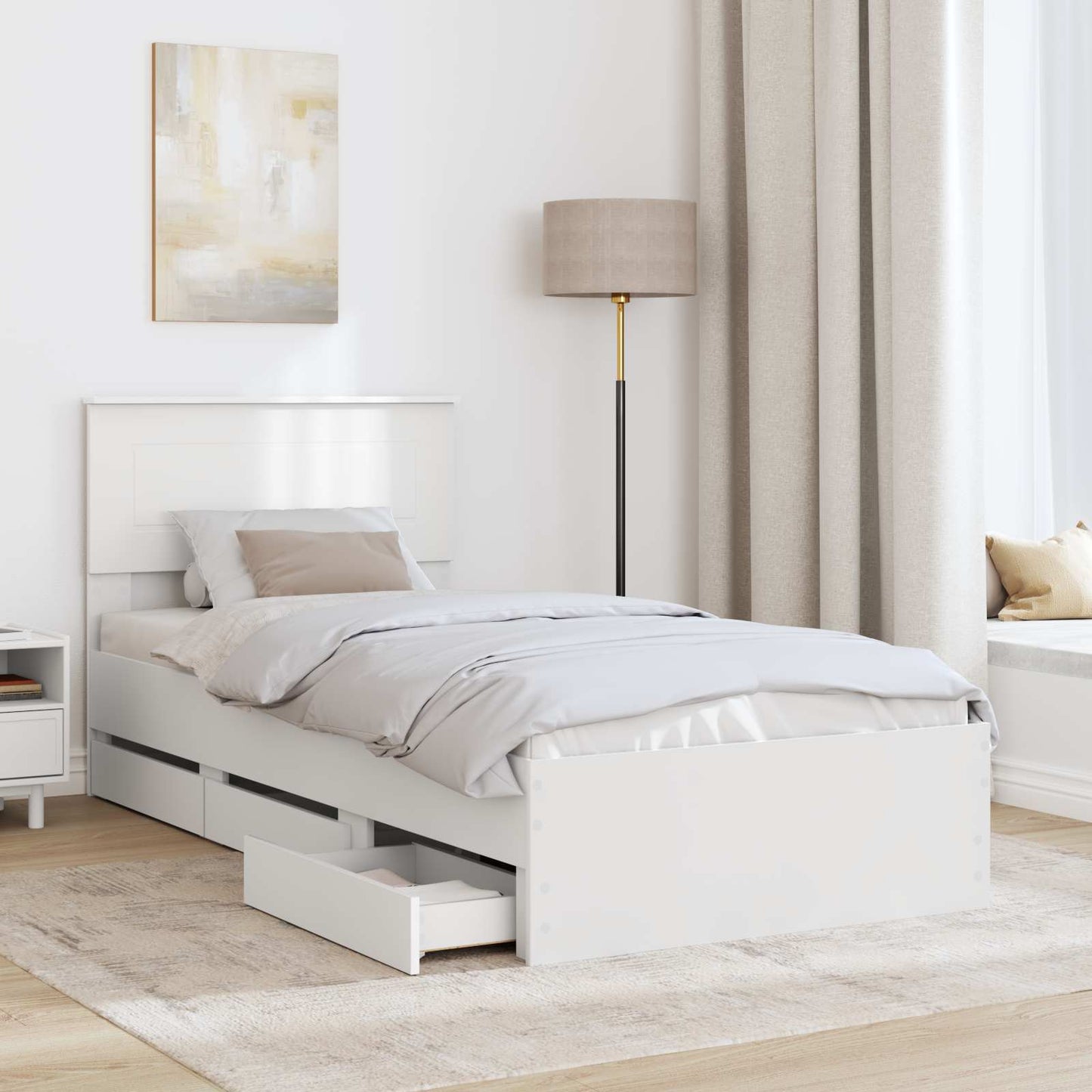 Struttura del letto Bianco 90 x 190 cm Legno Ingegnerizzato