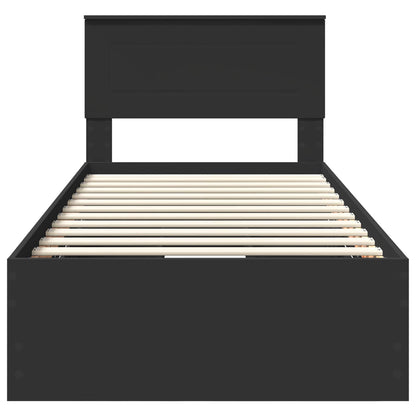 Struttura del letto Nero 90 x 190 cm Legno Ingegnerizzato