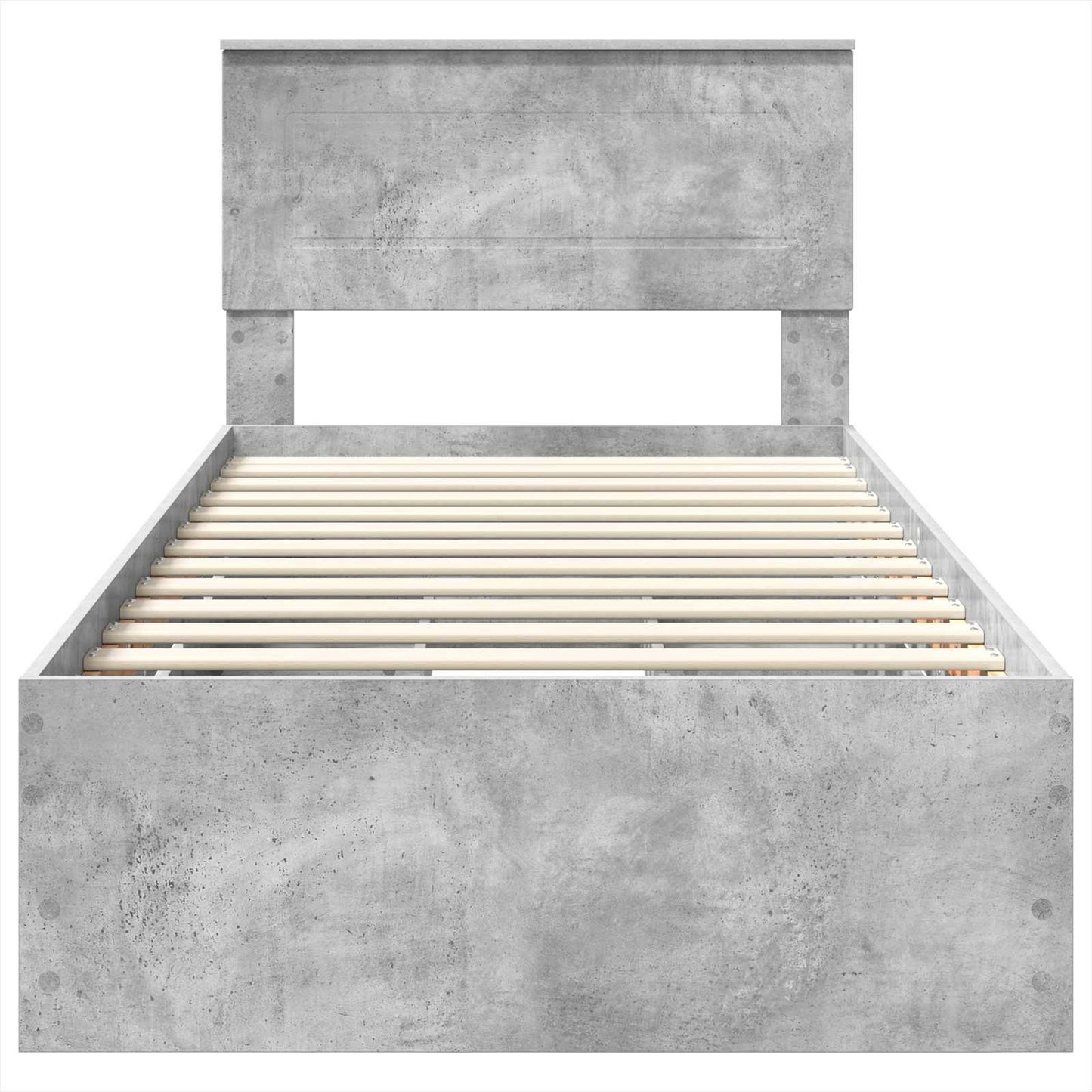Struttura del letto con cassetto Grigio cemento 90 x 190 cm