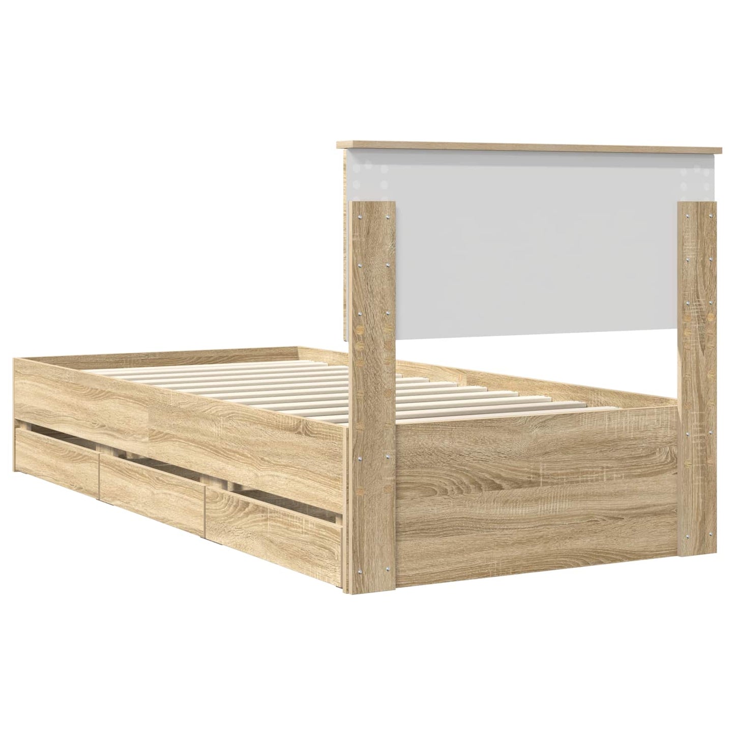 Struttura del letto con cassetto Rovere Sonoma 75 x 190 cm | homemem39