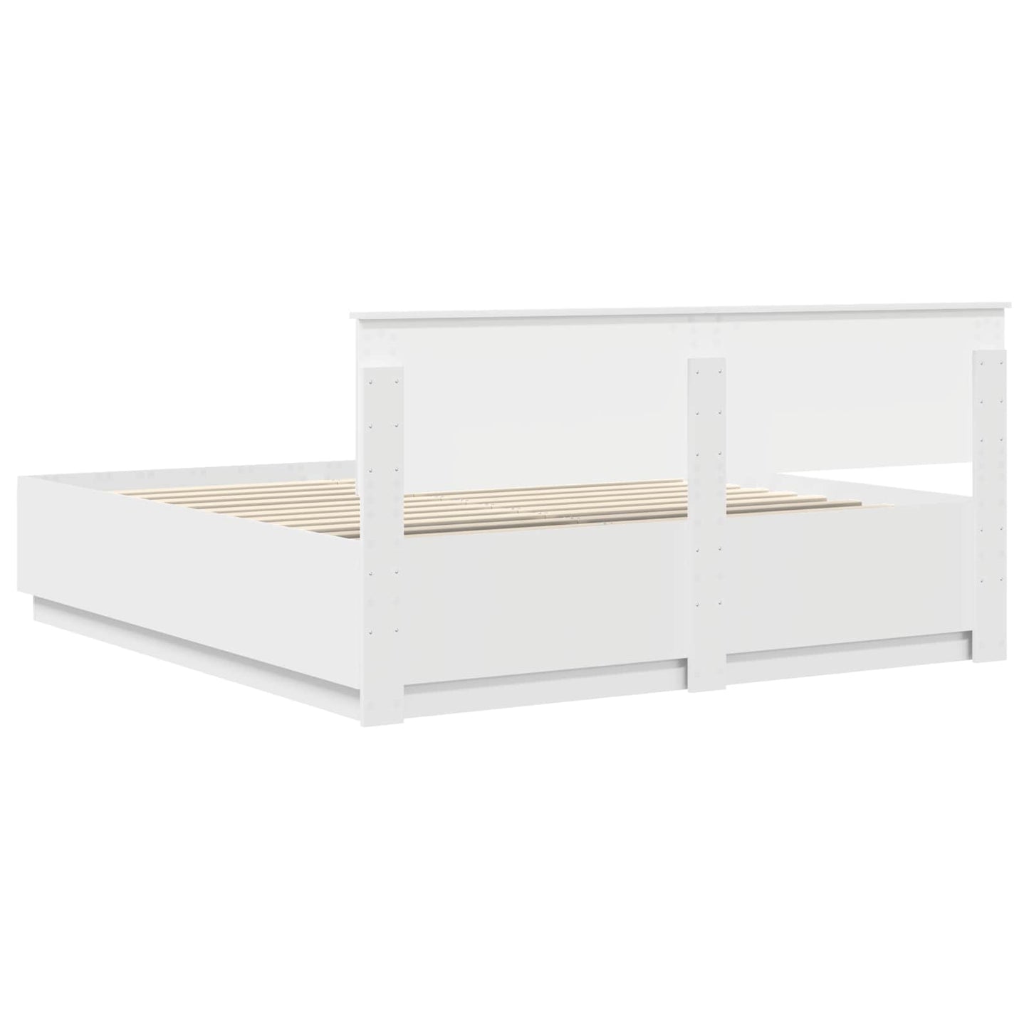 Struttura del letto Bianco 200 x 200 cm Legno multistrato | homemem39