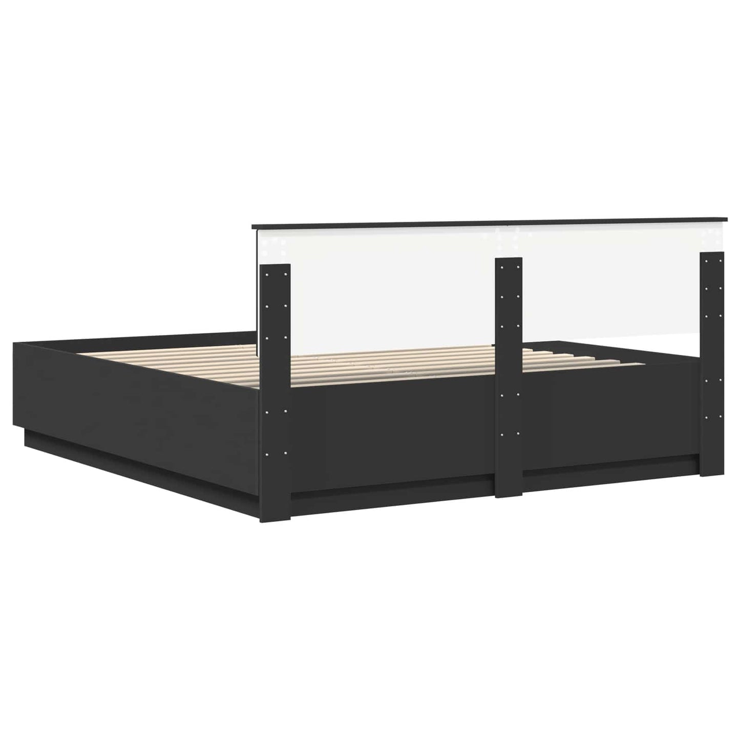 Struttura del letto Nero 200 x 200 cm Legno multistrato | homemem39