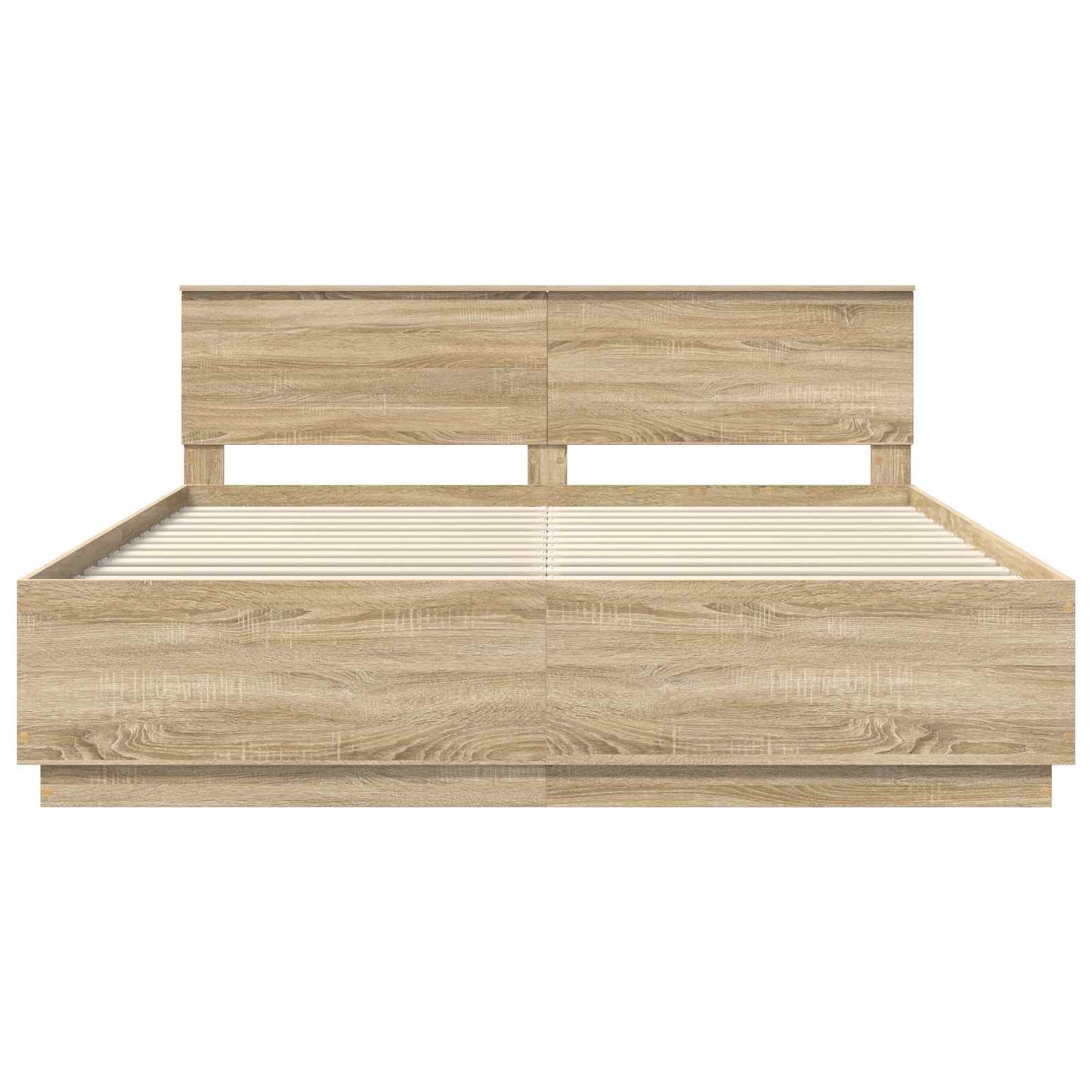 Struttura del letto con testiera Rovere Sonoma 200 x 200 cm
