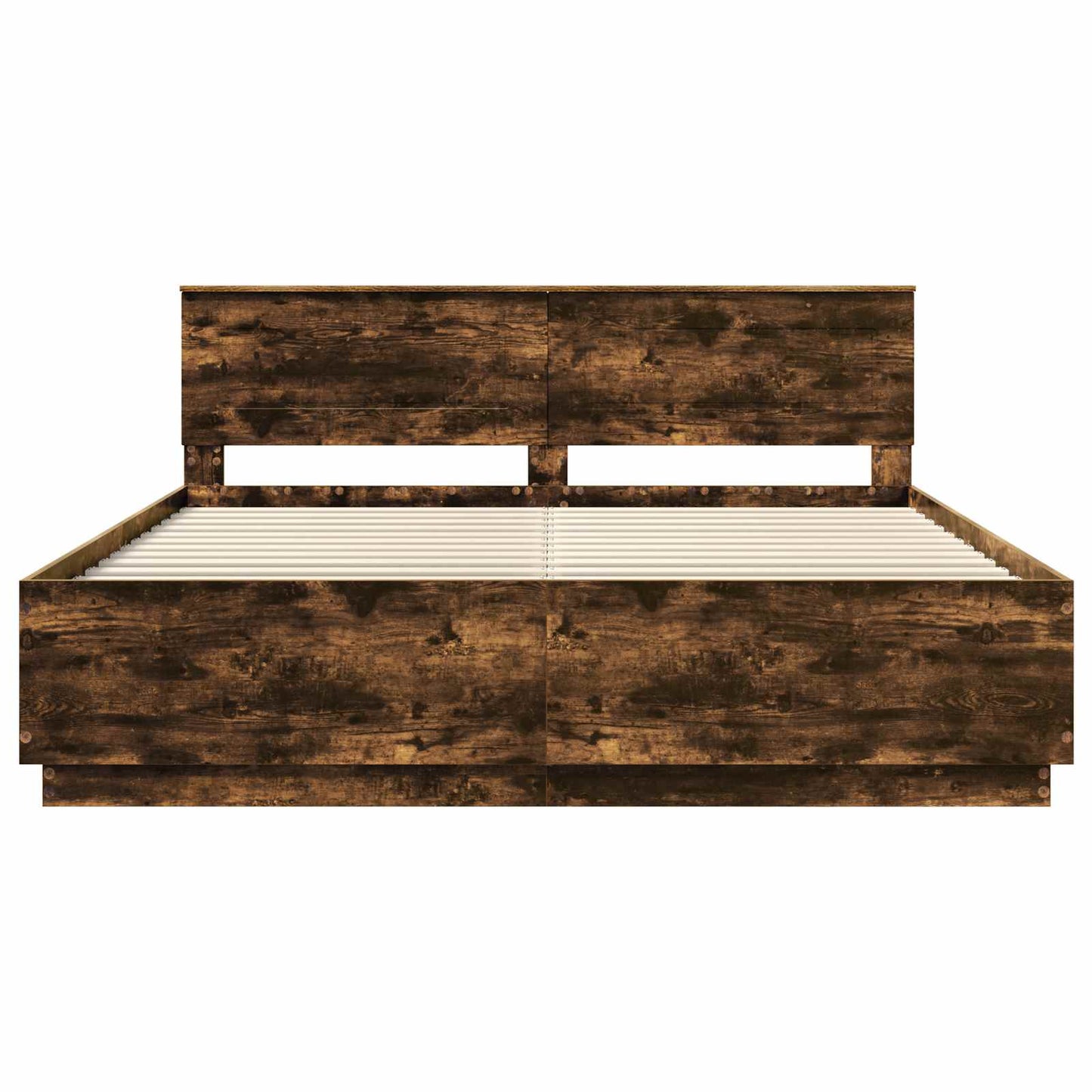 Struttura del letto Rovere fumé 200 x 200 cm Legno multistrato