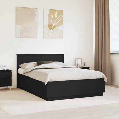 Struttura del letto Nero 150 x 200 cm Legno multistrato