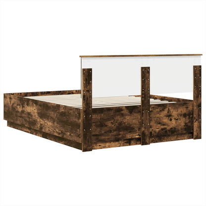 Struttura del letto Rovere fumé 150 x 200 cm Legno multistrato | homemem39
