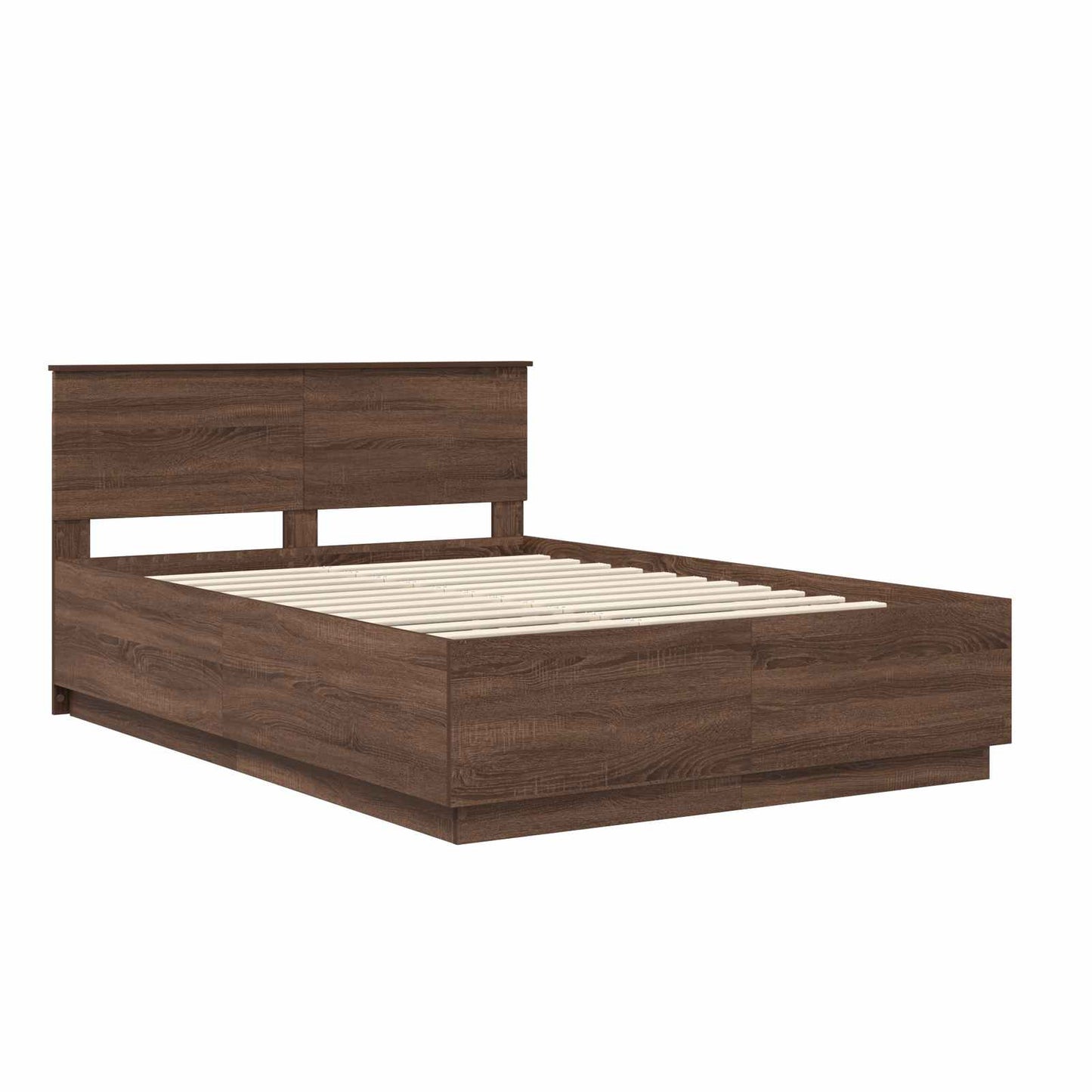 Struttura del letto con testiera Rovere Marrone 150 x 200 cm