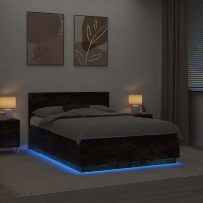 Struttura del letto Rovere fumé 140 x 190 cm Legno multistrato