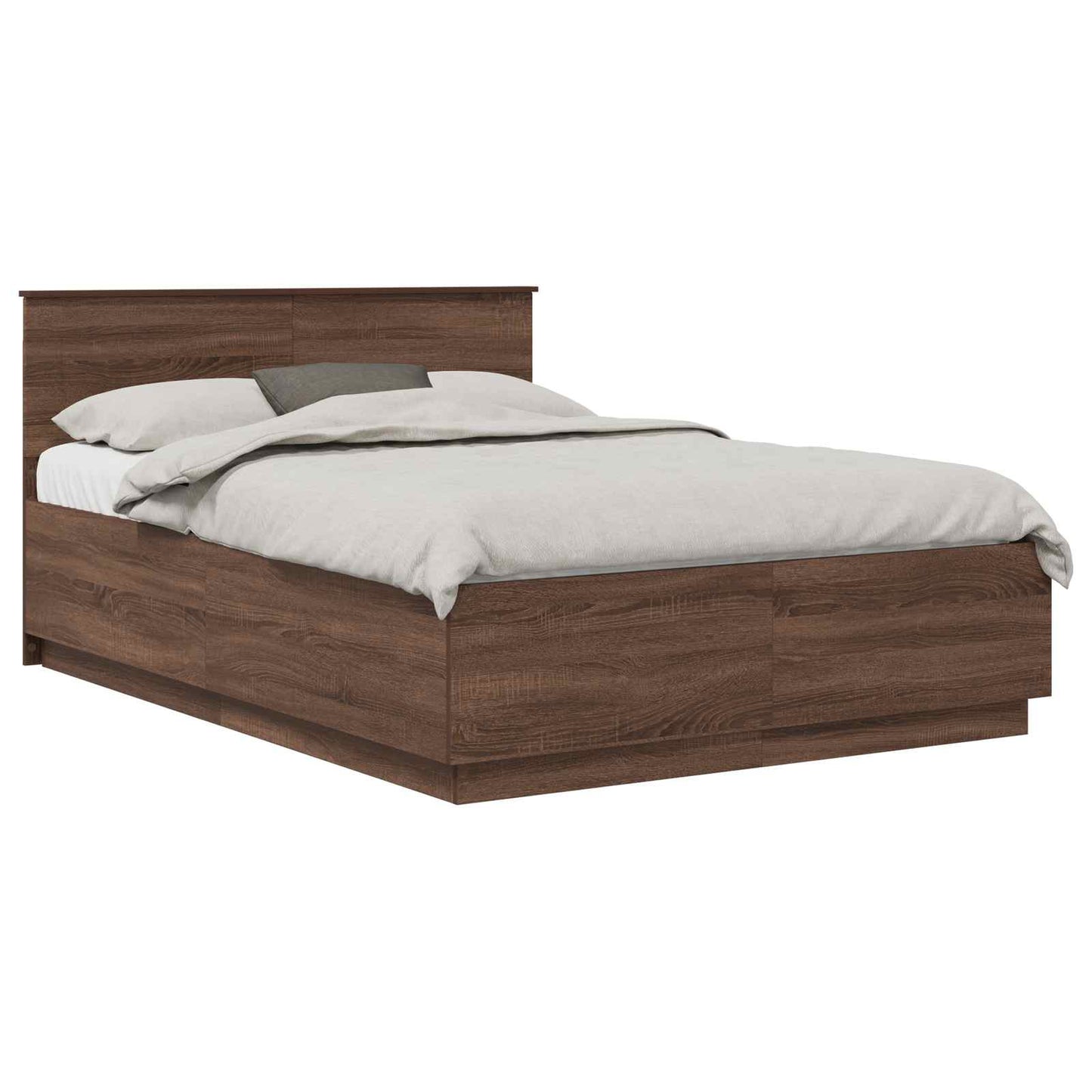 Struttura del letto con testiera Rovere Marrone 140 x 190 cm