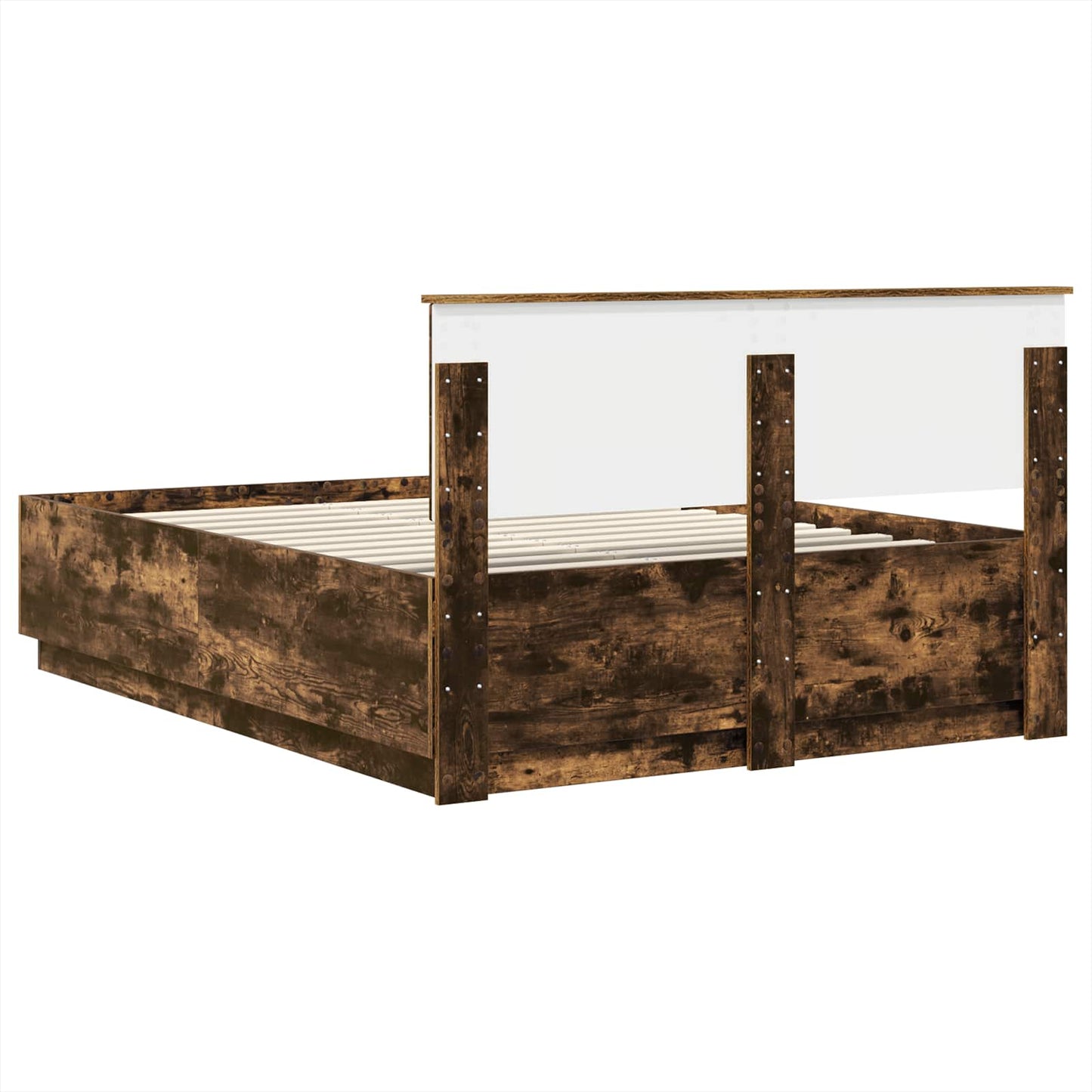 Struttura del letto Rovere fumé 140 x 200 cm Legno multistrato | homemem39
