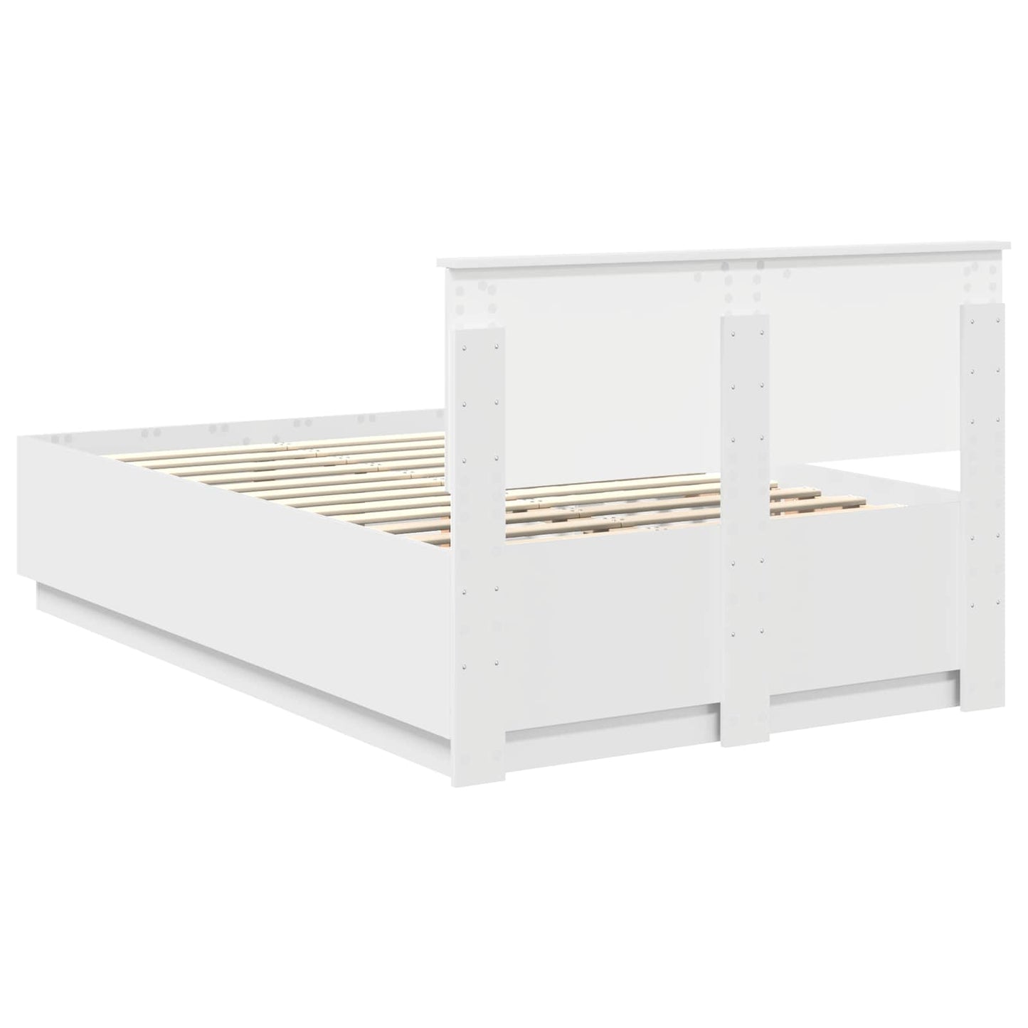 Struttura del letto Bianco 135 x 190 cm Legno multistrato
