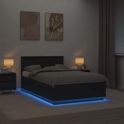 Struttura del letto Nero 135 x 190 cm Legno multistrato