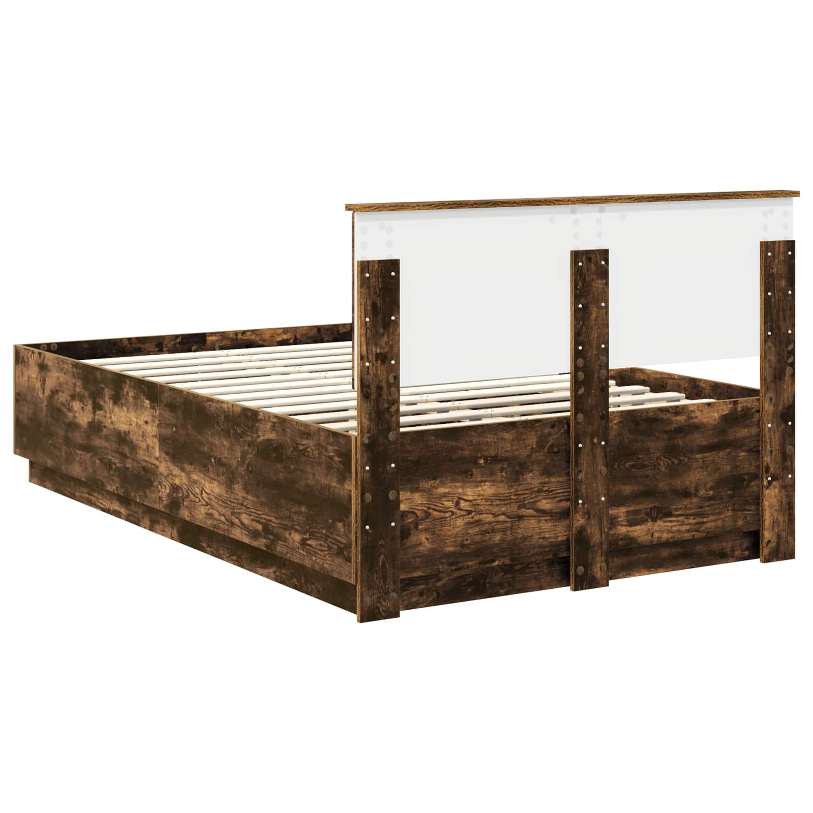 Struttura del letto Rovere fumé 120 x 190 cm Legno multistrato | homemem39