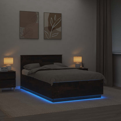 Struttura del letto Rovere fumé 120 x 200 cm Legno multistrato