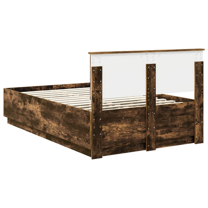 Struttura del letto Rovere fumé 120 x 200 cm Legno multistrato