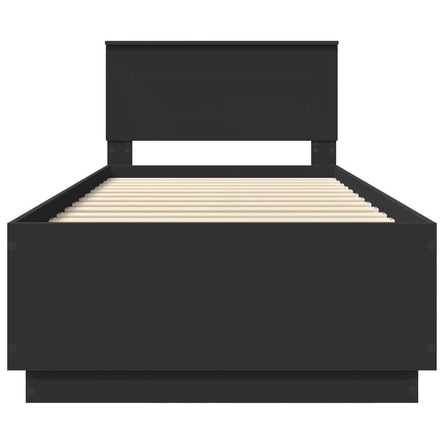 Struttura del letto Nero 100 x 200 cm Legno multistrato