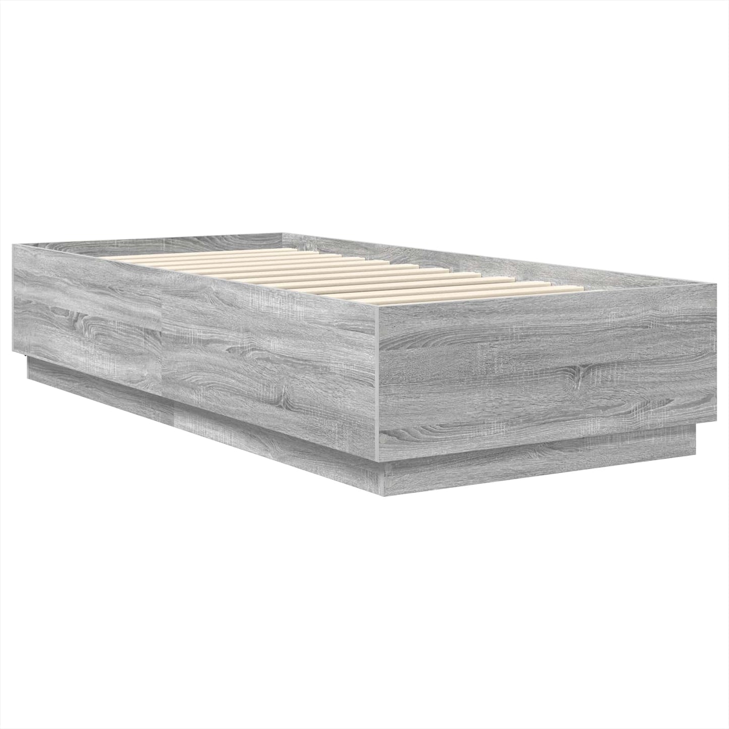 Struttura del letto Grigio Sonoma 90 x 190 cm Legno multistrato