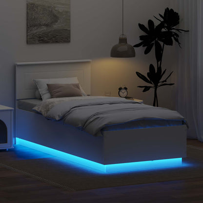 Struttura del letto Bianco 90 x 200 cm Legno multistrato