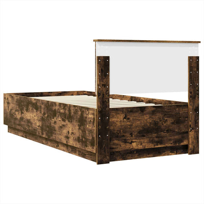 Struttura del letto Rovere fumé 90 x 200 cm Legno multistrato