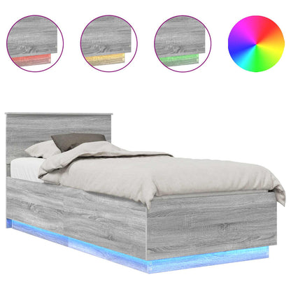 Struttura del letto Grigio Sonoma 90 x 200 cm Legno multistrato