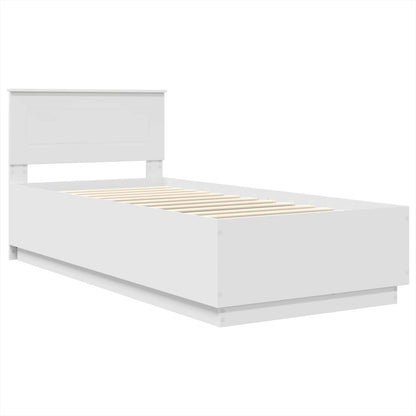 Struttura del letto Bianco 70 x 190 cm Legno multistrato