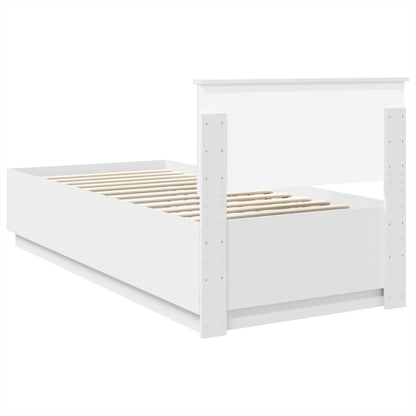 Struttura del letto Bianco 70 x 190 cm Legno multistrato | homemem39