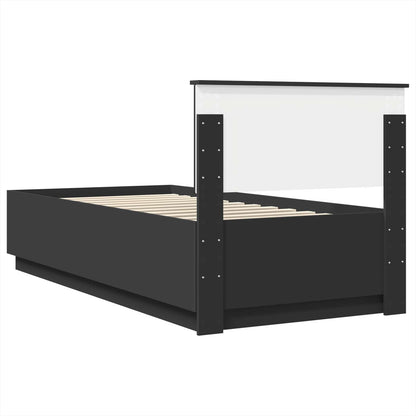 Struttura del letto Nero 70 x 190 cm Legno multistrato | homemem39