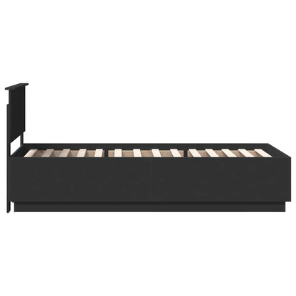 Struttura del letto Nero 70 x 190 cm Legno multistrato