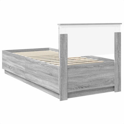 Struttura del letto Grigio Sonoma 70 x 190 cm Legno multistrato | homemem39