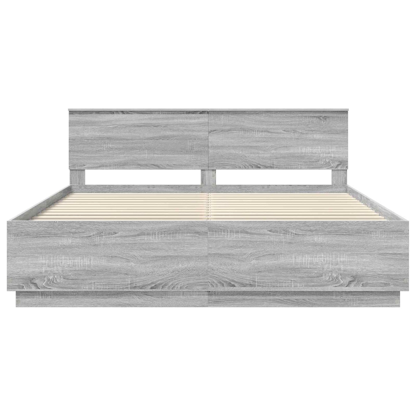 Struttura del letto con testiera Grigio Sonoma 200 x 200 cm