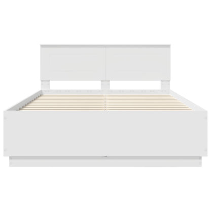 Struttura del letto Bianco 150 x 200 cm Legno multistrato