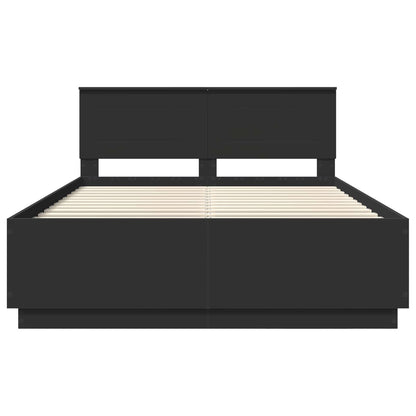 Struttura del letto Nero 140 x 190 cm Legno multistrato