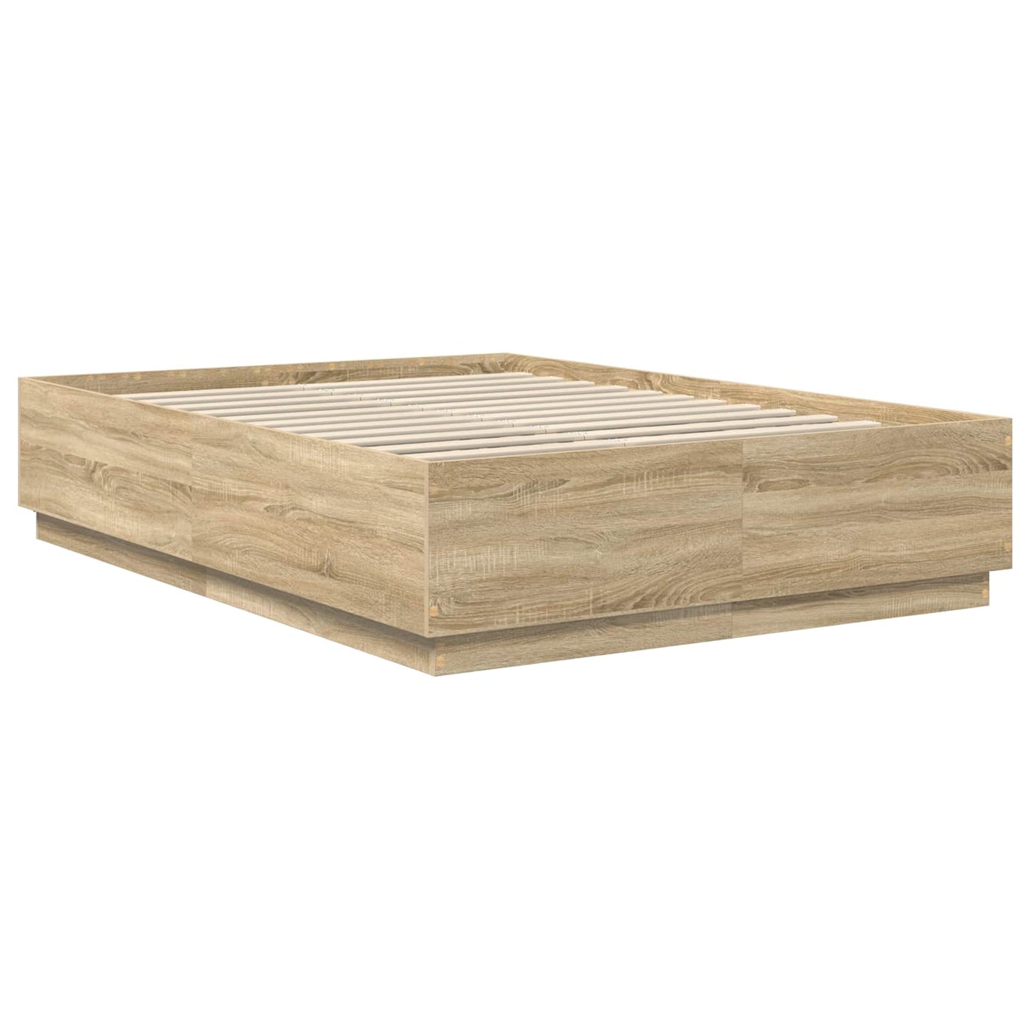 Struttura del letto con testiera Rovere Sonoma 140 x 190 cm
