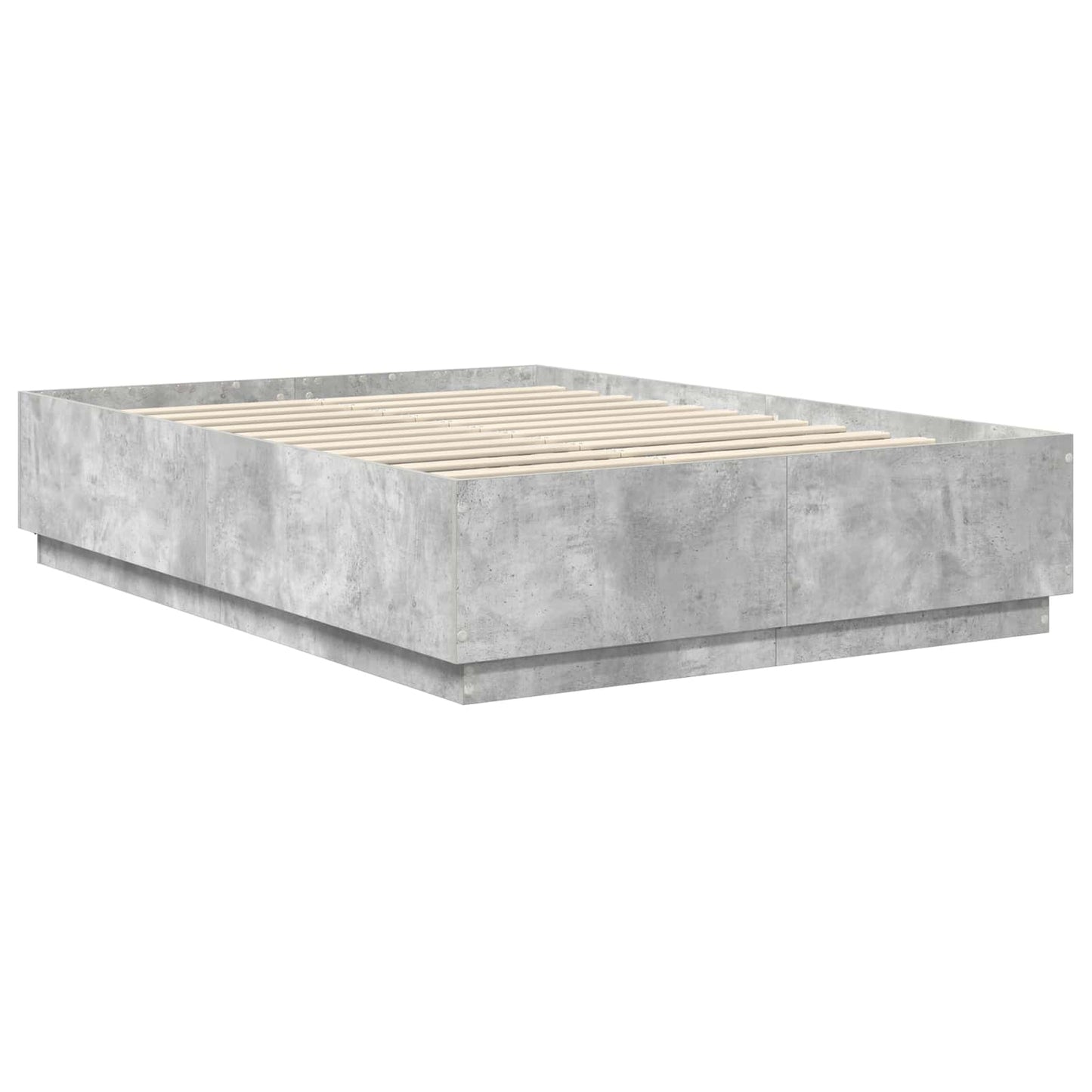 Struttura del letto con testiera Grigio Cemento 140 x 190 cm