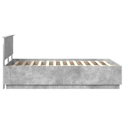 Struttura del letto con testiera Grigio Cemento 120 x 200 cm
