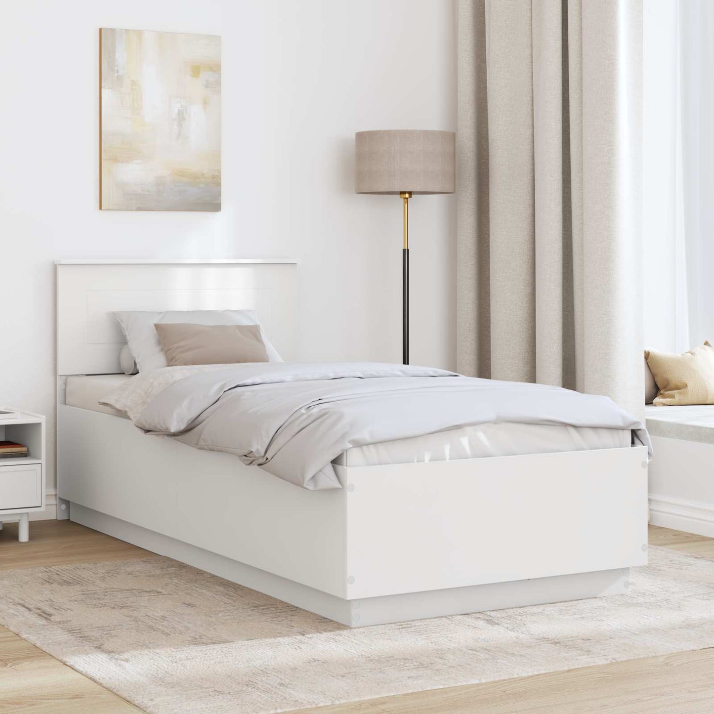 Struttura del letto Bianco 100 x 200 cm Legno ingegnerizzato