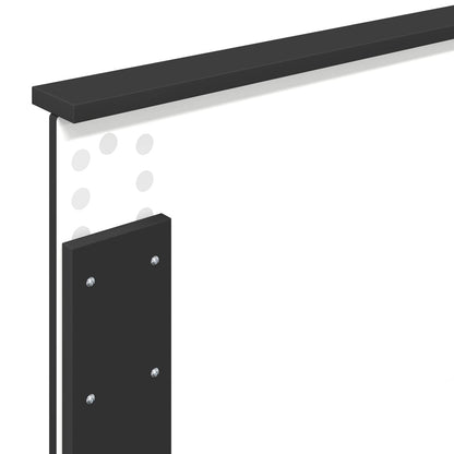 Struttura del letto Nero 100 x 200 cm Legno ingegnerizzato